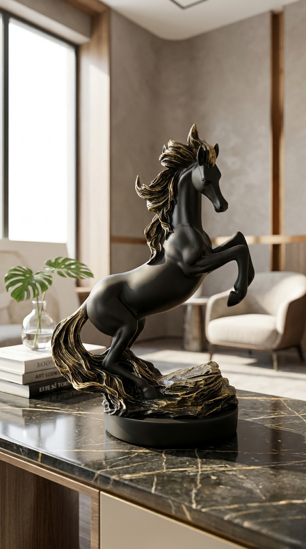 Beautiful Horse Standing Sculpture – Premium Resin Elegance