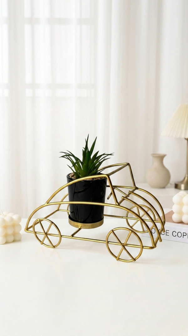Luxury Iron Handicraft Plant Ornament (Vintage Jeep)