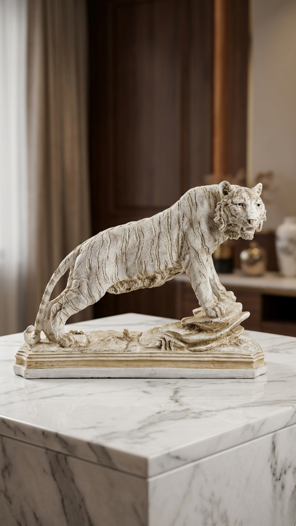 Antique Tiger Sculpture