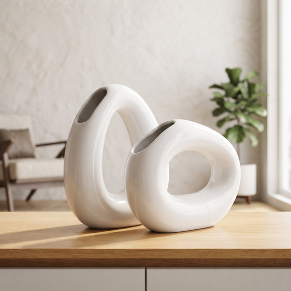 Asymmetrical Hollow Vase Set